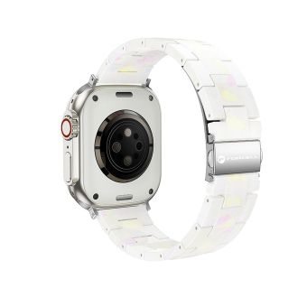 FORCELL F-DESIGN FA04 marble textured resin strap Apple Watch 38/40/41mm white