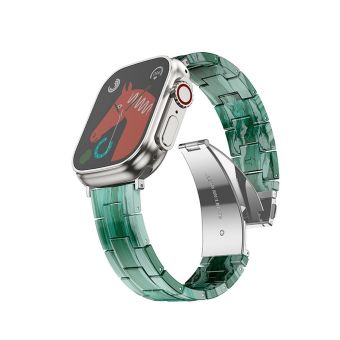 FORCELL F-DESIGN FA04 marble textured resin strap Apple Watch 42/44/45/49mm green