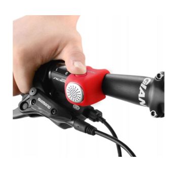 Rockbros CB1709RD, elektronický zvonček na bicykel, červený