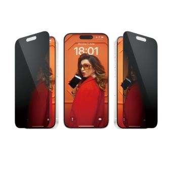 PanzerGlass - Tvrdené sklo UWF Privacy s aplikátorom pre Apple iPhone 15 Pro, čierna