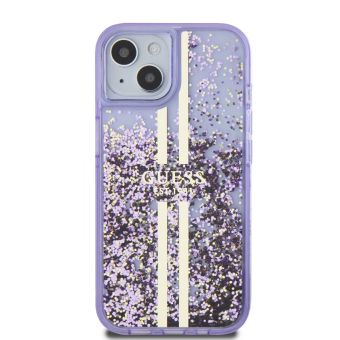 Guess PC/TPU Liquid Glitter Gold Stripe Apple iPhone 15 GUHCP15SLFCSEGU Purple