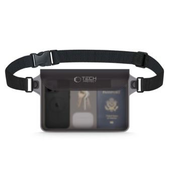 Tech-Protect UWP10 Universal Waterproof Pouch 10" black/clear