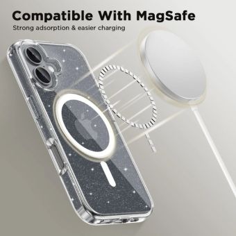 Tech-protect Flexair Hybrid MagSafe Case Apple iPhone 16 Glitter