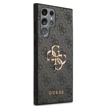 Guess PU 4G Metal Logo Samsung Galaxy S24 Ultra 5G S928 GUHCS24L4GMGGR Grey