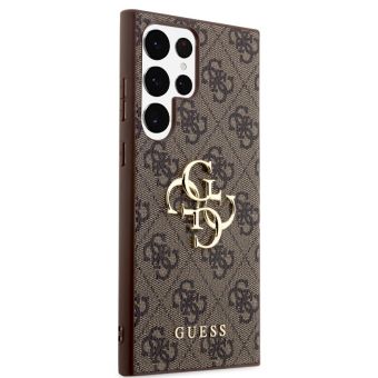 Guess PU 4G Metal Logo Samsung Galaxy S24 Ultra 5G S928 GUHCS24L4GMGBR Brown