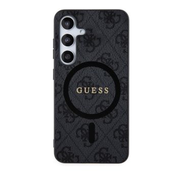 Guess PU Leather 4G Colored Ring MagSafe Samsung Galaxy S24 5G S921 GUHMS24SG4GFRK Black
