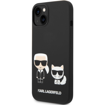 Karl Lagerfeld and Choupette Liquid Silicone Apple iPhone 14 KLHCP14SSSKCK Black