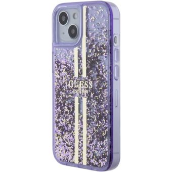 Guess PC/TPU Liquid Glitter Gold Stripe Apple iPhone 15 GUHCP15SLFCSEGU Purple