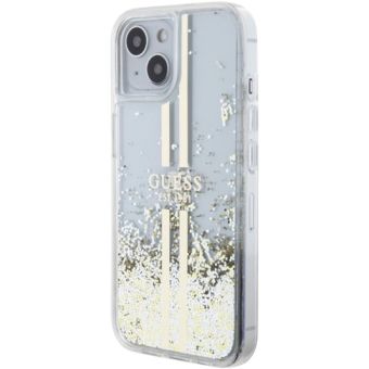 Guess PC/TPU Liquid Glitter Gold Stripe Apple iPhone 15 GUHCP15SLFCSEGT Transparent