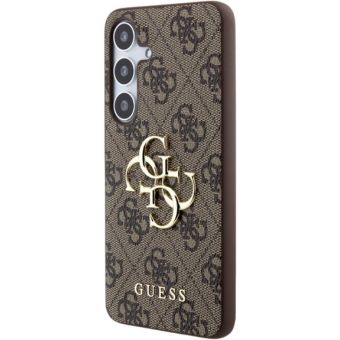 Guess PU 4G Metal Logo Samsung Galaxy S24 5G S921 GUHCS24S4GMGBR Brown