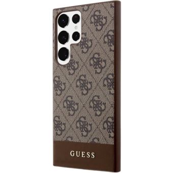 Guess PU 4G Stripe Samsung Galaxy S24 Ultra 5G S928 GUHCS24LG4GLBR Brown