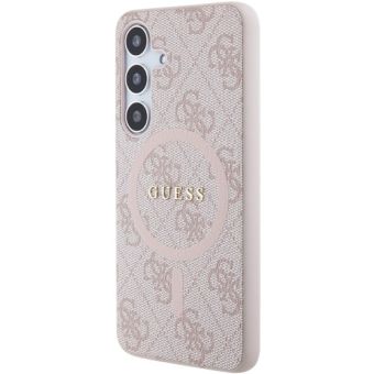 Guess PU Leather 4G Colored Ring MagSafe Samsung Galaxy S24+ 5G S926 GUHMS24MG4GFRP Pink