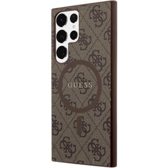 Guess PU Leather 4G Colored Ring MagSafe Samsung Galaxy S24 Ultra 5G S928 GUHMS24LG4GFRW Brown