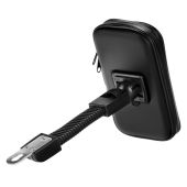 Držiak s puzdrom na bicykel pre mobilné telefóny 4,8-5,5´´ čierny