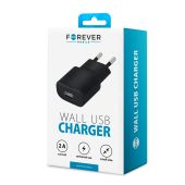 Sieťová nabíjačka Forever TC-01 USB 2A čierna 