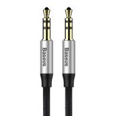 Audio Kábel Aux Baseus M30 1.5 m, opletený, čierno-strieborný
