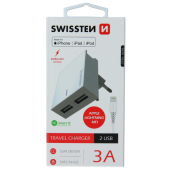 Sieťový adaptér Smart IC 2x USB 3A + dátový kábel USB/lightning Mfi 1,2 m biely 