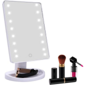 iQtech iMirror kozmetické Make-Up zrkadlo s LED Dot osvetlením, biele