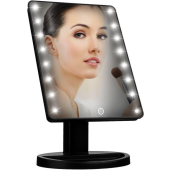 iQtech iMirror kozmetické Make-Up zrkadlo s LED Dot osvetlením, čierne