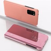 Diárové puzdro Clear View pre Huawei P40 Lite E ružové