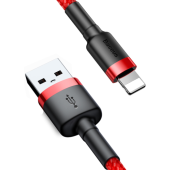 Kábel Baseus Cafule CALKLF-C09, USB na Lightning 1.5A, 2m, červený