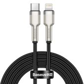 Dátový kábel Baseus Cafule Metal USB-C - Lightning  20W 2,0 m čierny
