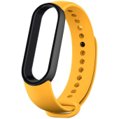 Silikonový náramok pre Xiaomi Mi Band 5/6 Black/Yellow
