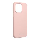 Silikónové puzdro na Apple iPhone 13 PRO MAX Mercury Silicone ružové