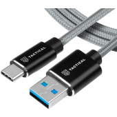 Kábel Tactical Fast Rope Aramid 023, USB-A na USB-C, 2m, sivý