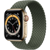 Náhradný remienok na Apple Watch 42/44/45/49mm COTECi Nylon Braided Strap 157 mm Iverness Green