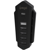 USB Hub iPega P5036 USB/USB-C pre PS5 čierny