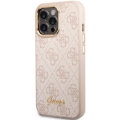 Plastové puzdro Guess na Apple iPhone 14 Pro GUHCP14LHG4SHP 4G Metal Camera Outline ružové