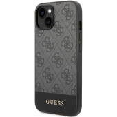 Plastové puzdro Guess na Apple iPhone 14 Plus GUHCP14MG4GLGR 4G Stripe sivé