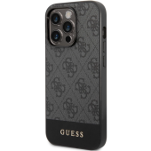 Plastové puzdro Guess na Apple iPhone 14 Pro GUHCP14LG4GLGR 4G Stripe sivé