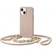 Silikónové puzdro na Apple iPhone 11 Tech-Protect Icon Chain béžové