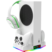 iPega XBS011S, multifunkčný nabíjací RGB stojan s chladením pre Xbox Series S + 2ks batérií