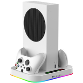 iPega XBS012S, multifunkčný nabíjací RGB stojan s chladením pre Xbox Series S + 2ks baterií