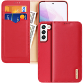 Diárové puzdro na Samsung Galaxy S22 5G S901 Dux Ducis Hivo Leather Flip červené