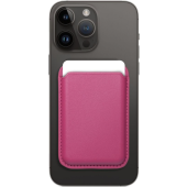 Magnetická peňaženka na Apple iPhone Leather Mag Wallet ružová