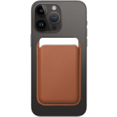 Magnetická peňaženka na Apple iPhone Leather Mag Wallet hnedá