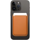 Magnetická peňaženka na Apple iPhone Leather Mag Wallet oranžová