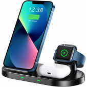 SWISSTEN Wireless 3v1 Stand, nabíjacia stanica čierna