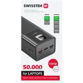 SWISSTEN Power Line, 50 000 mAh, 100W, Power Delivery, čierna 