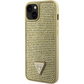 Guess Rhinestones Triangle Metal Logo Apple iPhone 15 GUHCP15SHDGTPD Gold