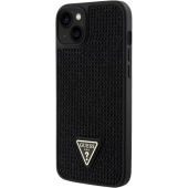 Guess Rhinestones Triangle Metal Logo Apple iPhone 15 GUHCP15SHDGTPK Black