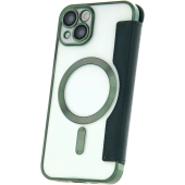 Diárové puzdro na Apple iPhone 11 Smart Chrome Mag zelené